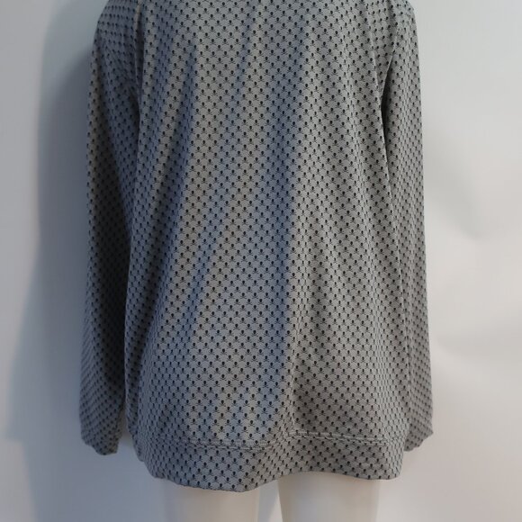 Mens Peter Millar Gray, Black Skulls Print 3/4 Zip Long Sleeve Shirt XL - Picture 5 of 7